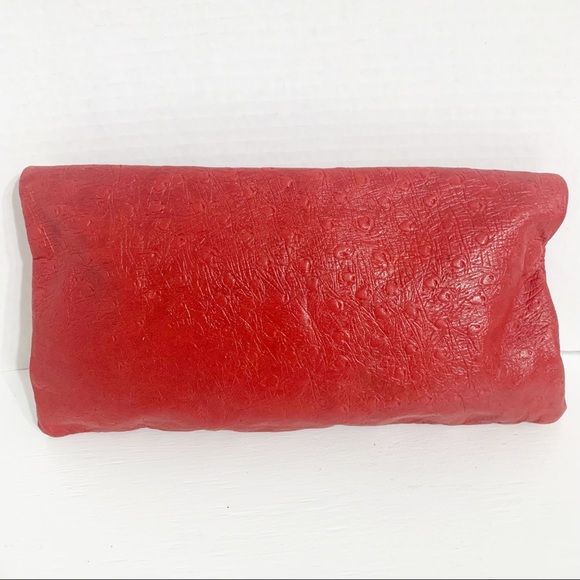 Unbranded Leather Envelope Clutch KissLock Closure - Picture 3 of 12